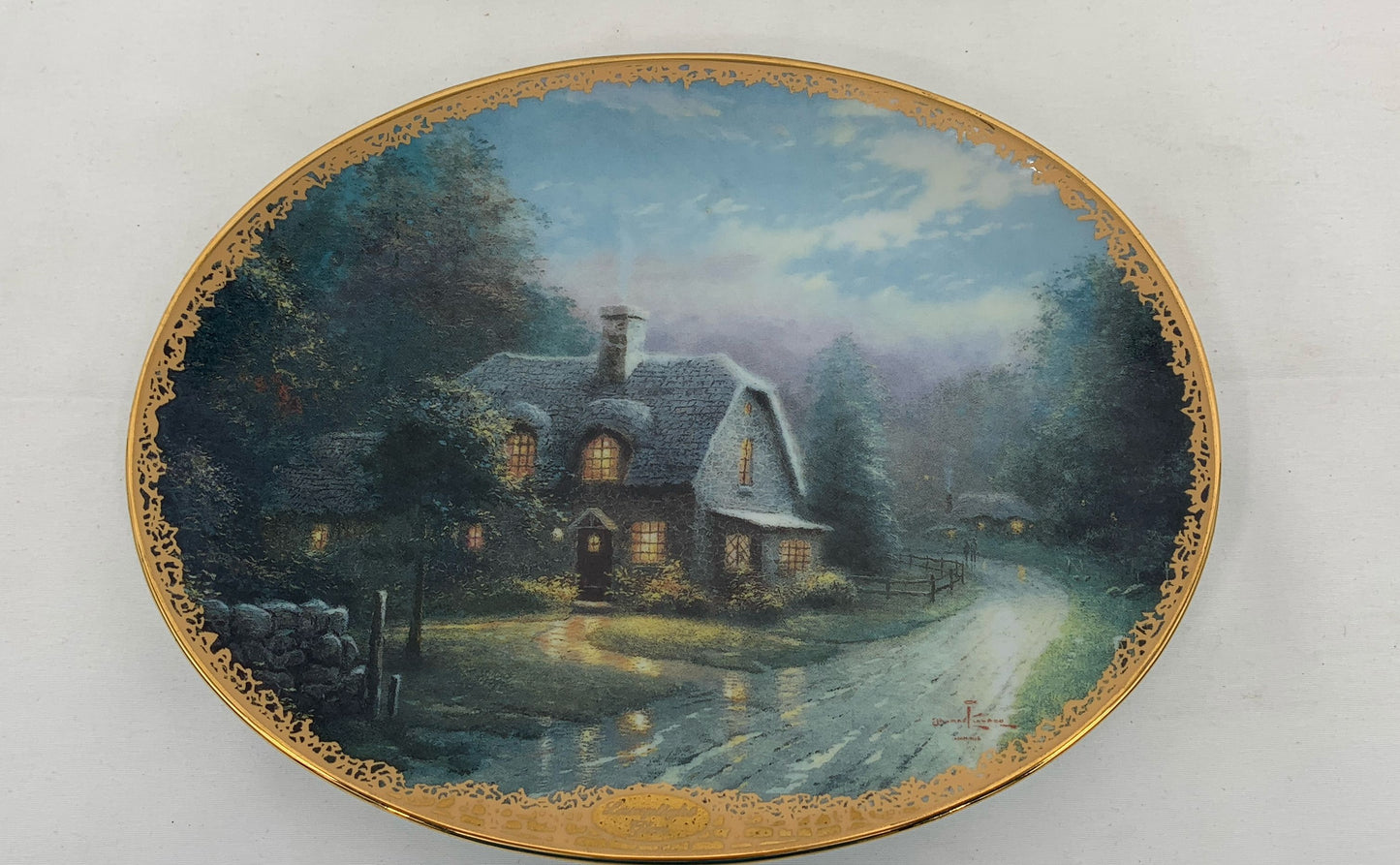 Vintage Thomas Kinkade Limited Edition Collector's Plates Lot Of 4 1990's