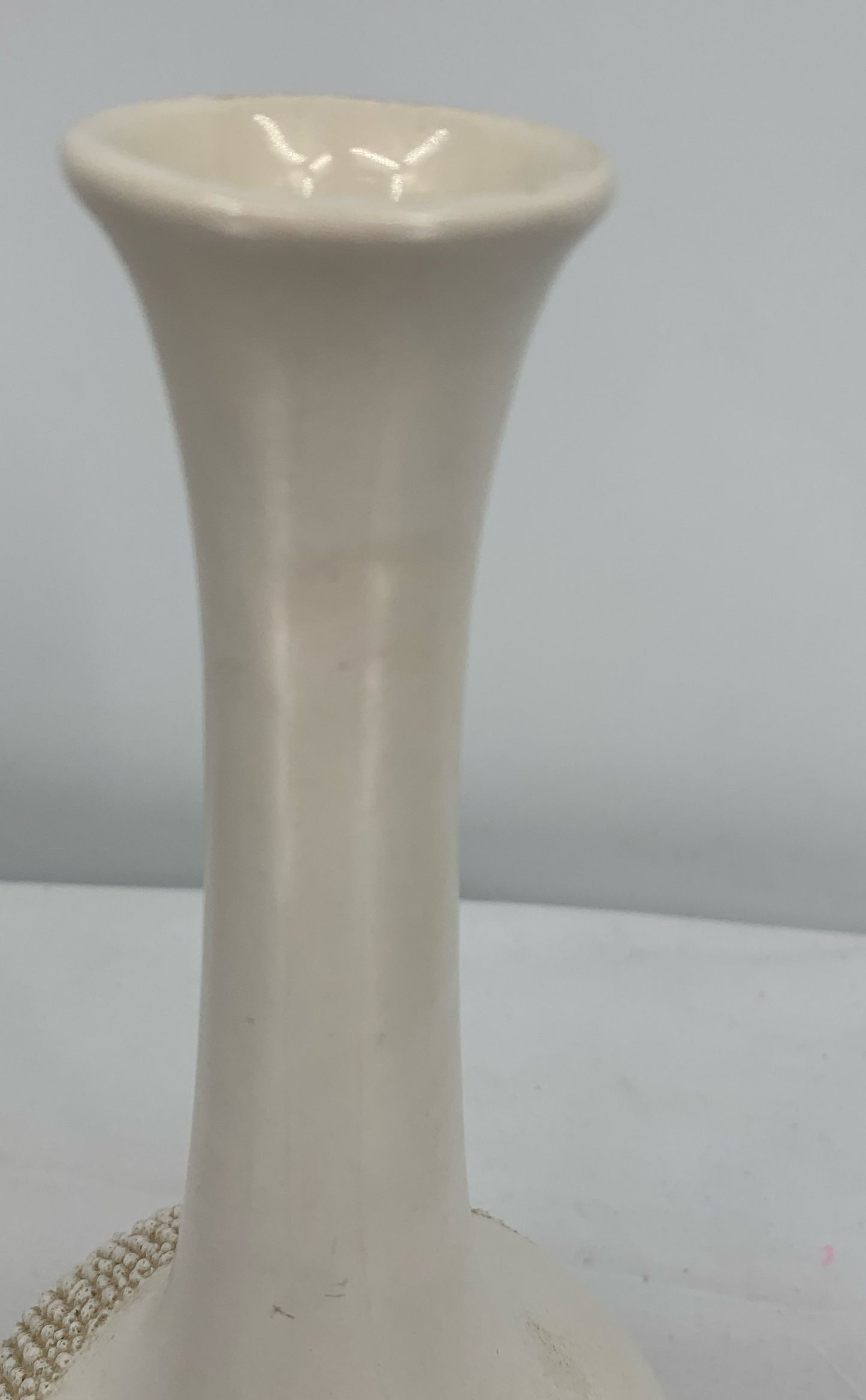 Vintage Mid Century White Textured Royal Haeger Bud Vase 10.25" Made In U.S.A.