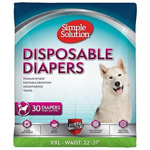 New 30 Pack Simple Solution Insta Shield Dog Diapers Size 22" 37" XXL 22"-37"