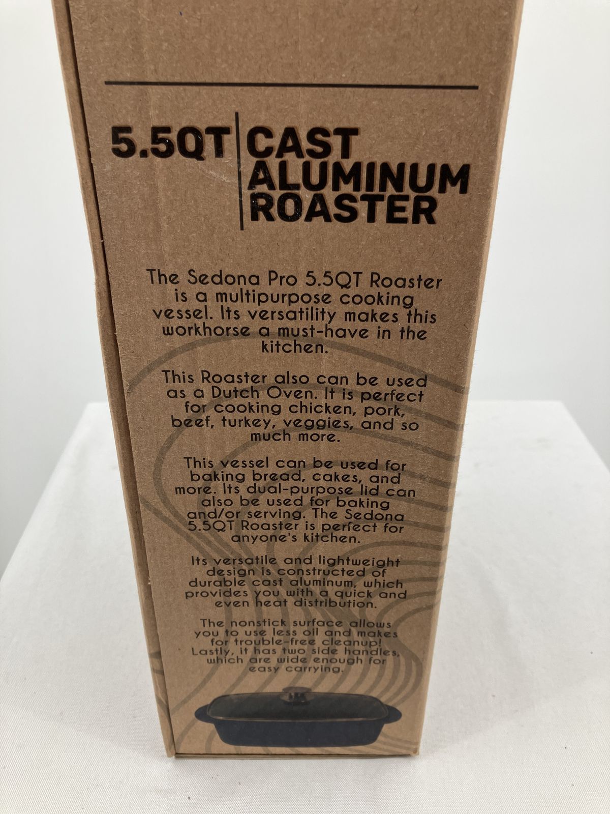 Sedona Pro Chef Edition Blue Cast Aluminum 5.5 Quart Roaster New
