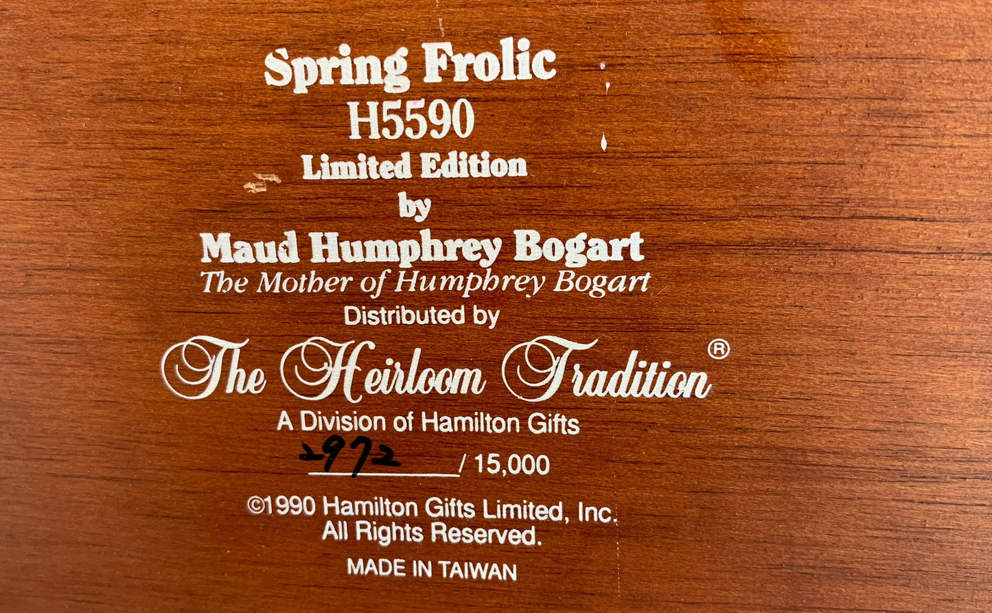 Maud Humphrey Bogart "Spring Frolic" Figurine HH5590 The Heirloom Tradition 1990