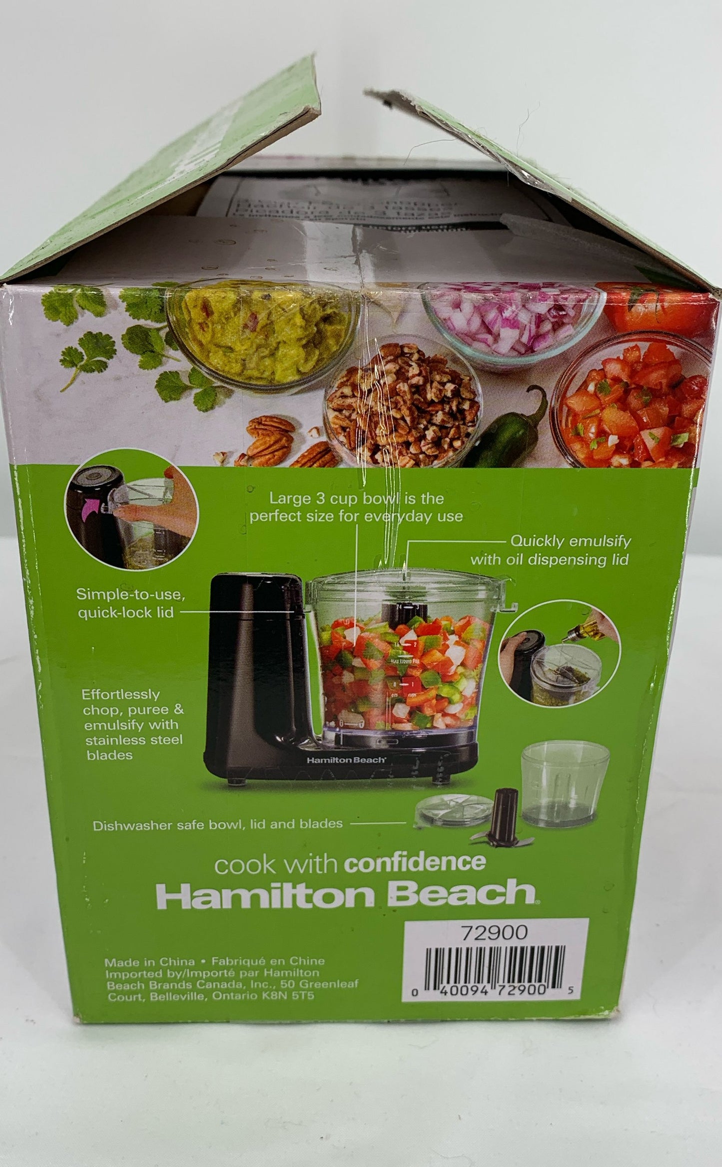 Hamilton Beach 3 Cup Food Chopper 72900 New Open Box With User's Manual
