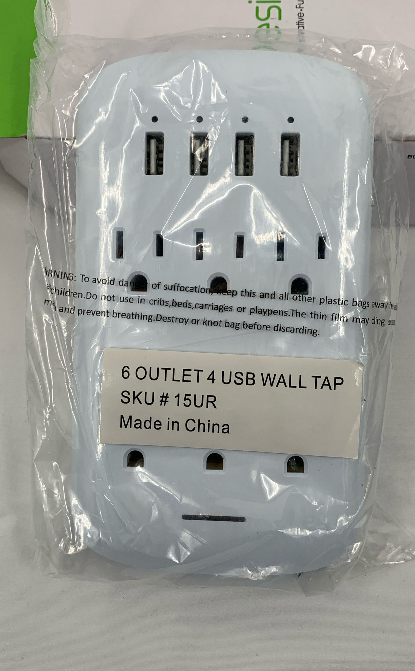 @ Design Litesun 6 Outlet 4 Usb Wall Tap With Surge Protector New In Box