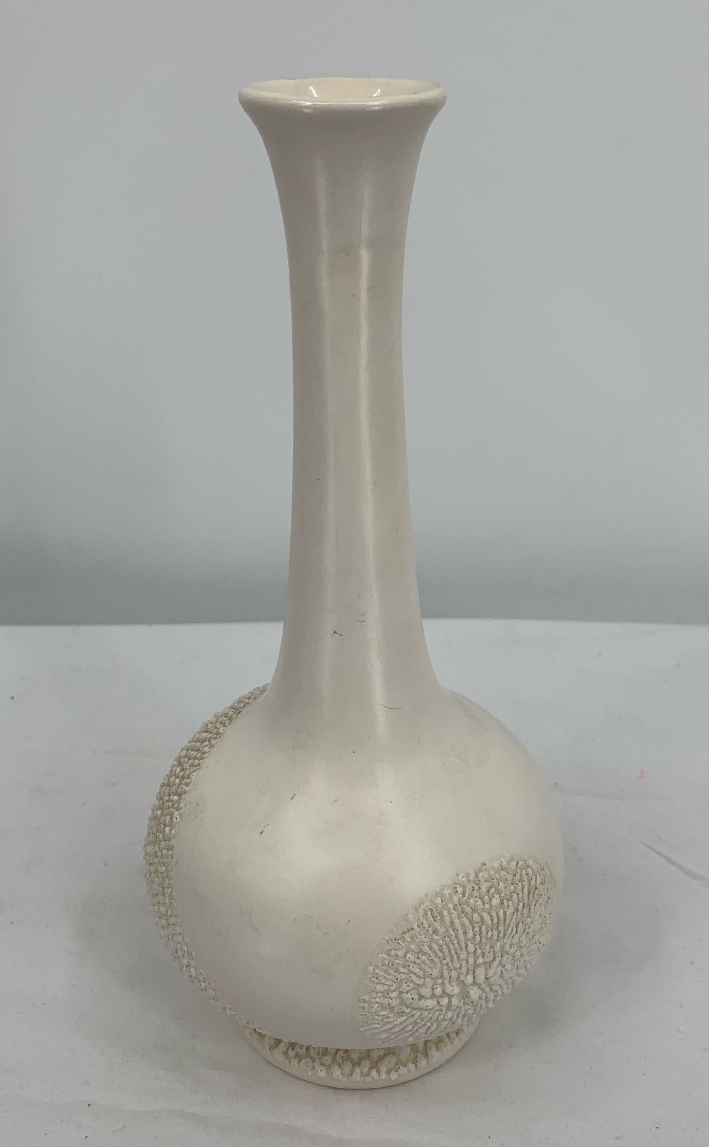 Vintage Mid Century White Textured Royal Haeger Bud Vase 10.25" Made In U.S.A.