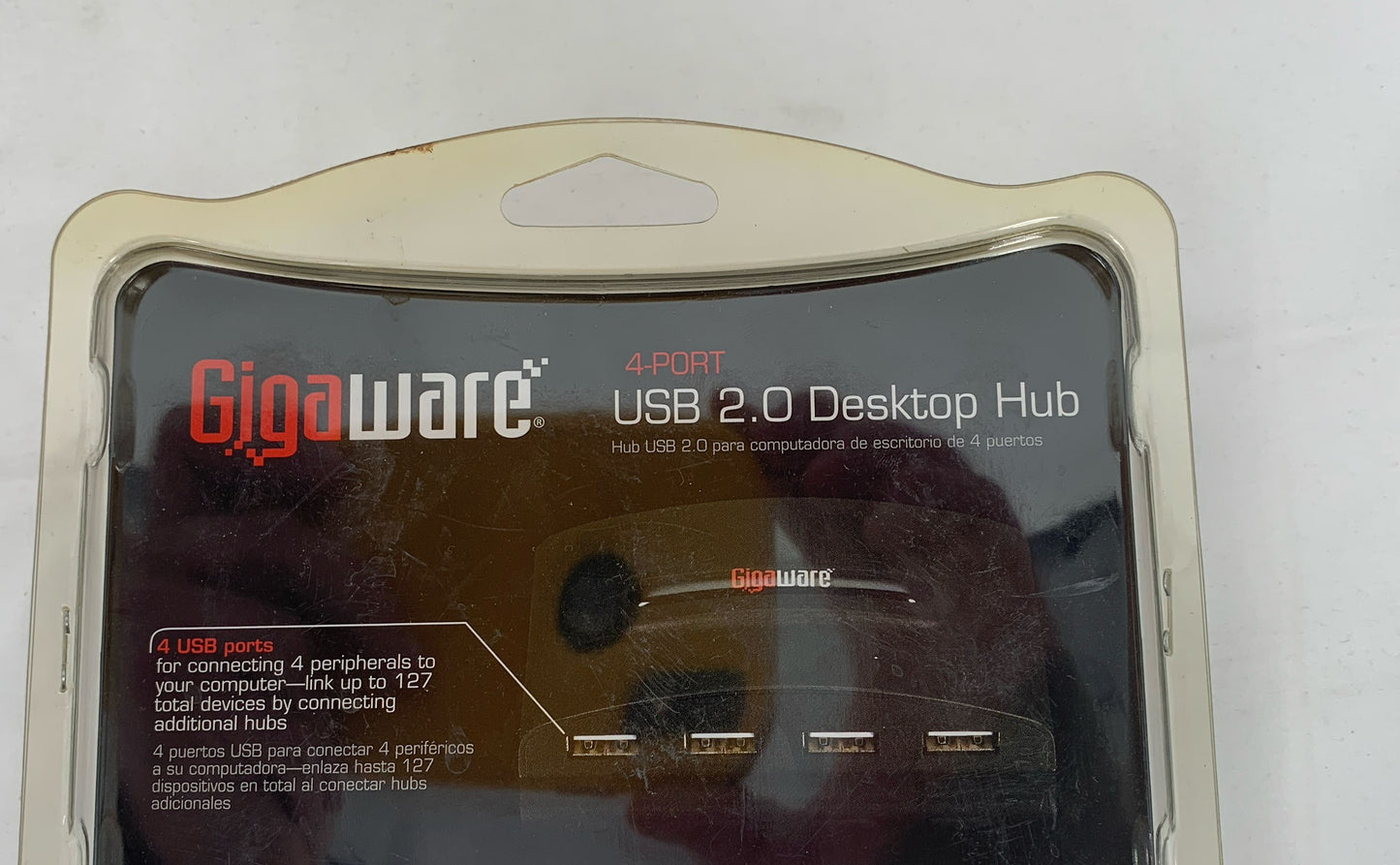 Brand New GigaWare 26-160 4 Port USB 2.0 Desktop Hub Expandable Lot Of 2