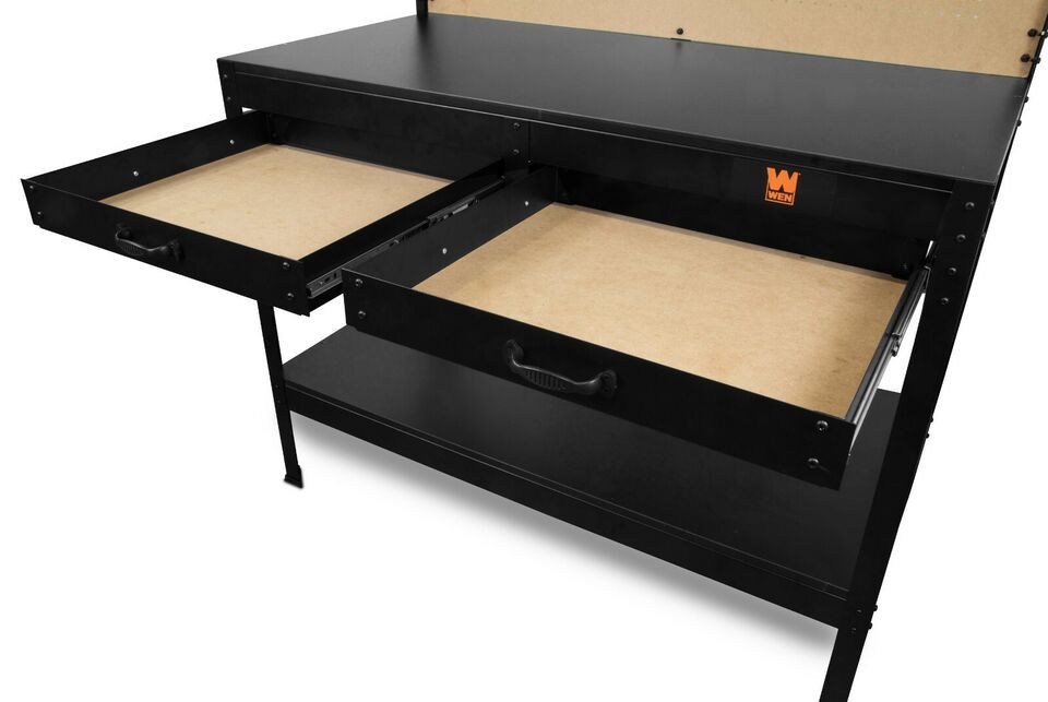WEN WB4723T 48 Inch Workbench With Power Outlets And Light 220 LB Capacity