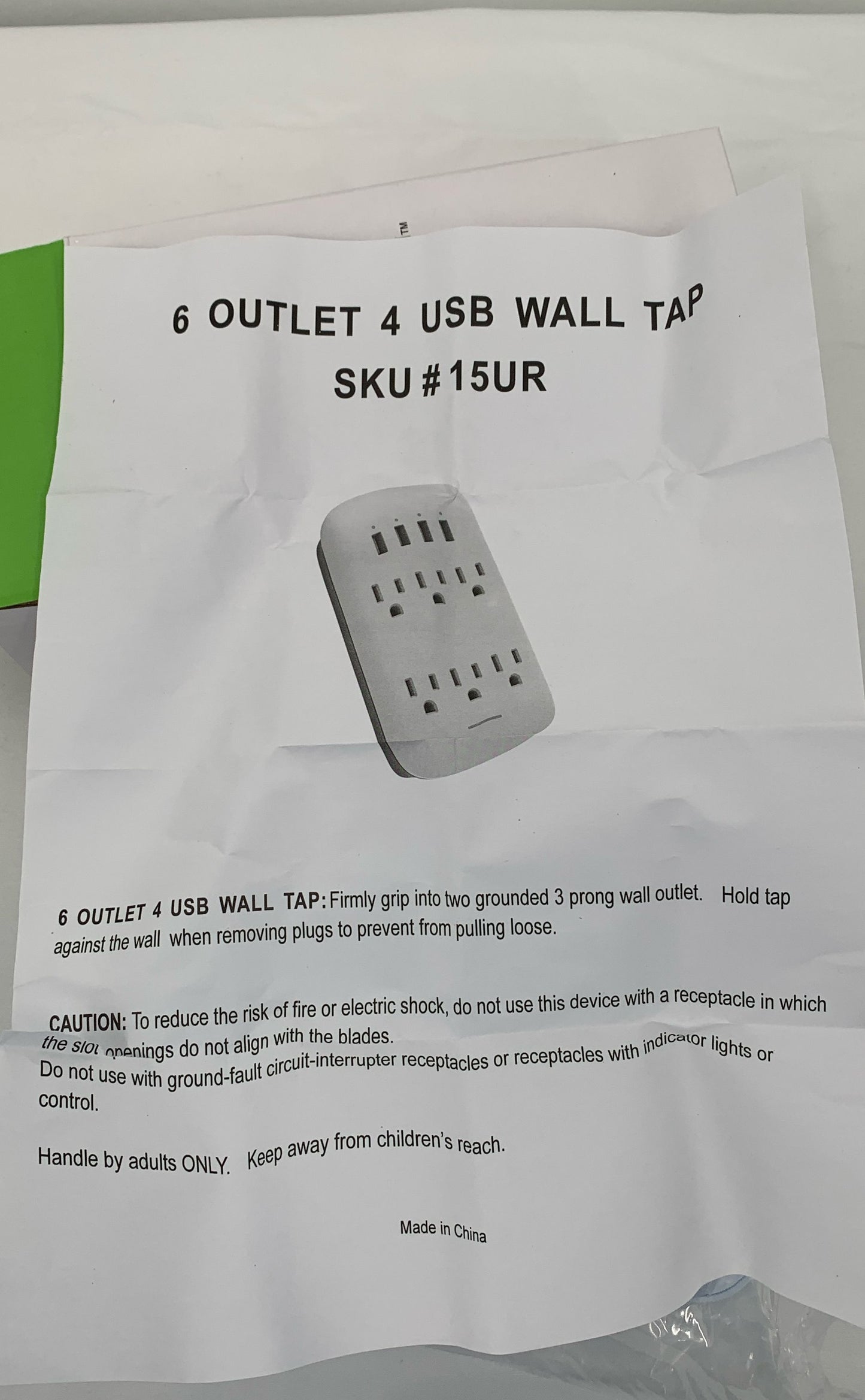 @ Design Litesun 6 Outlet 4 Usb Wall Tap With Surge Protector New In Box