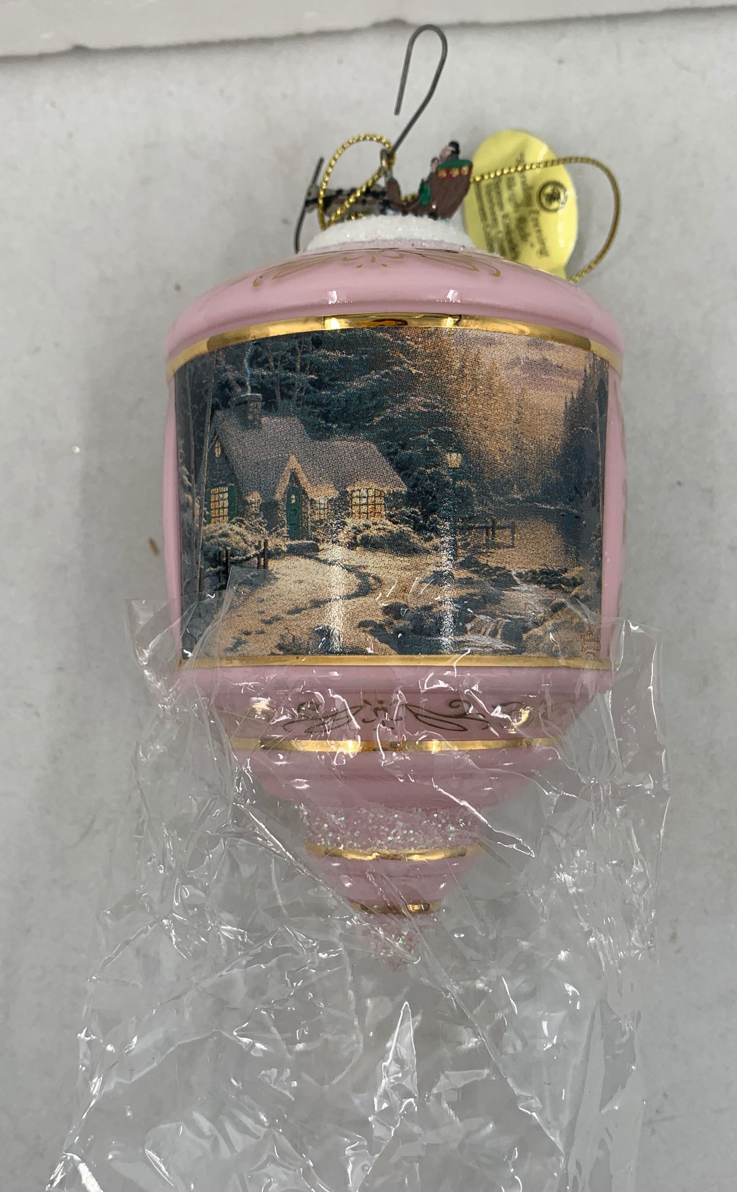The Bradford Editions Thomas Kinkade Heirloom Glass Ornament Set #68417 2001