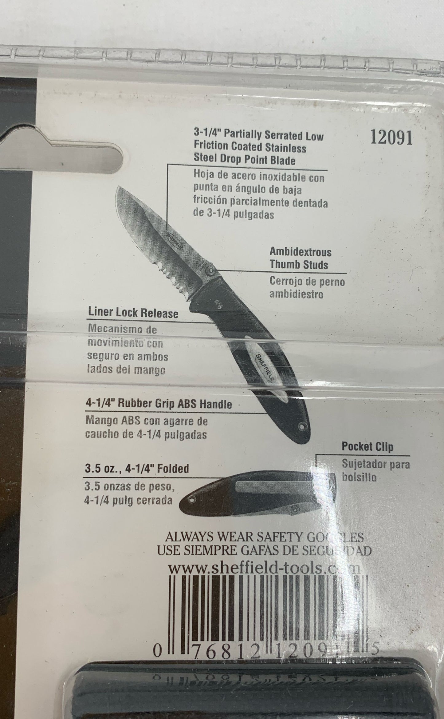 Sheffield Black Water Folding Pocket Knife 3.25 In Blade Brand New In Package
