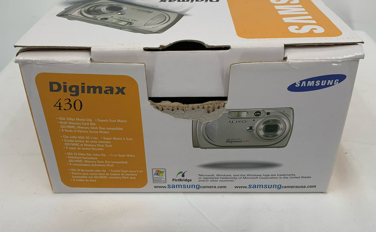 Samsung Digimax 430 Digital Camera 4.0 Mega Pixel Resolution