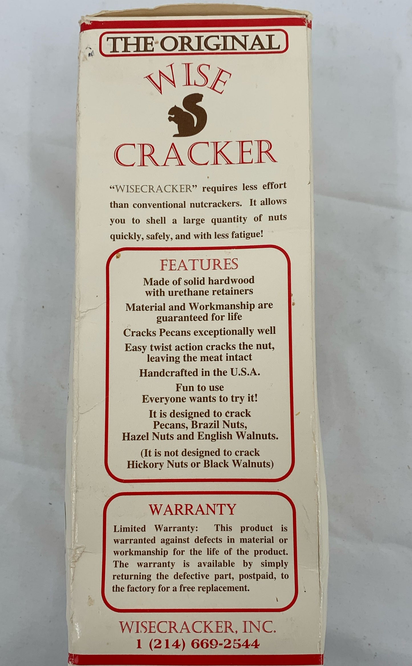 The Original Wise Cracker Pecan Nut Cracker Handcrafted In The U.S.A.
