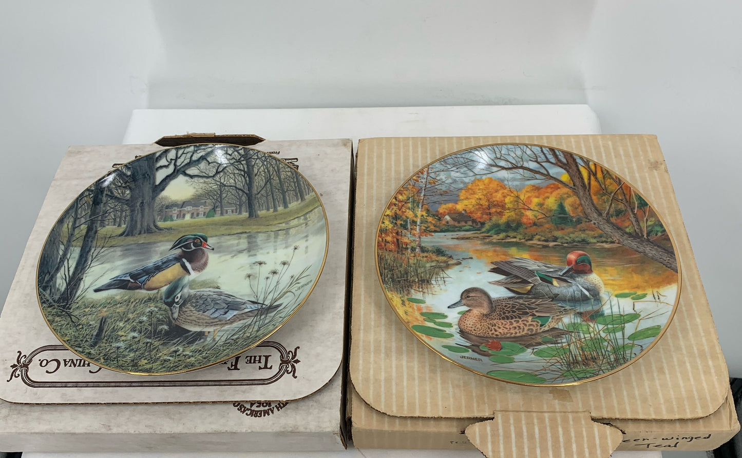 Vintage Jerner's Living With Nature Ducks Collection 3rd & 4th Issue Plates