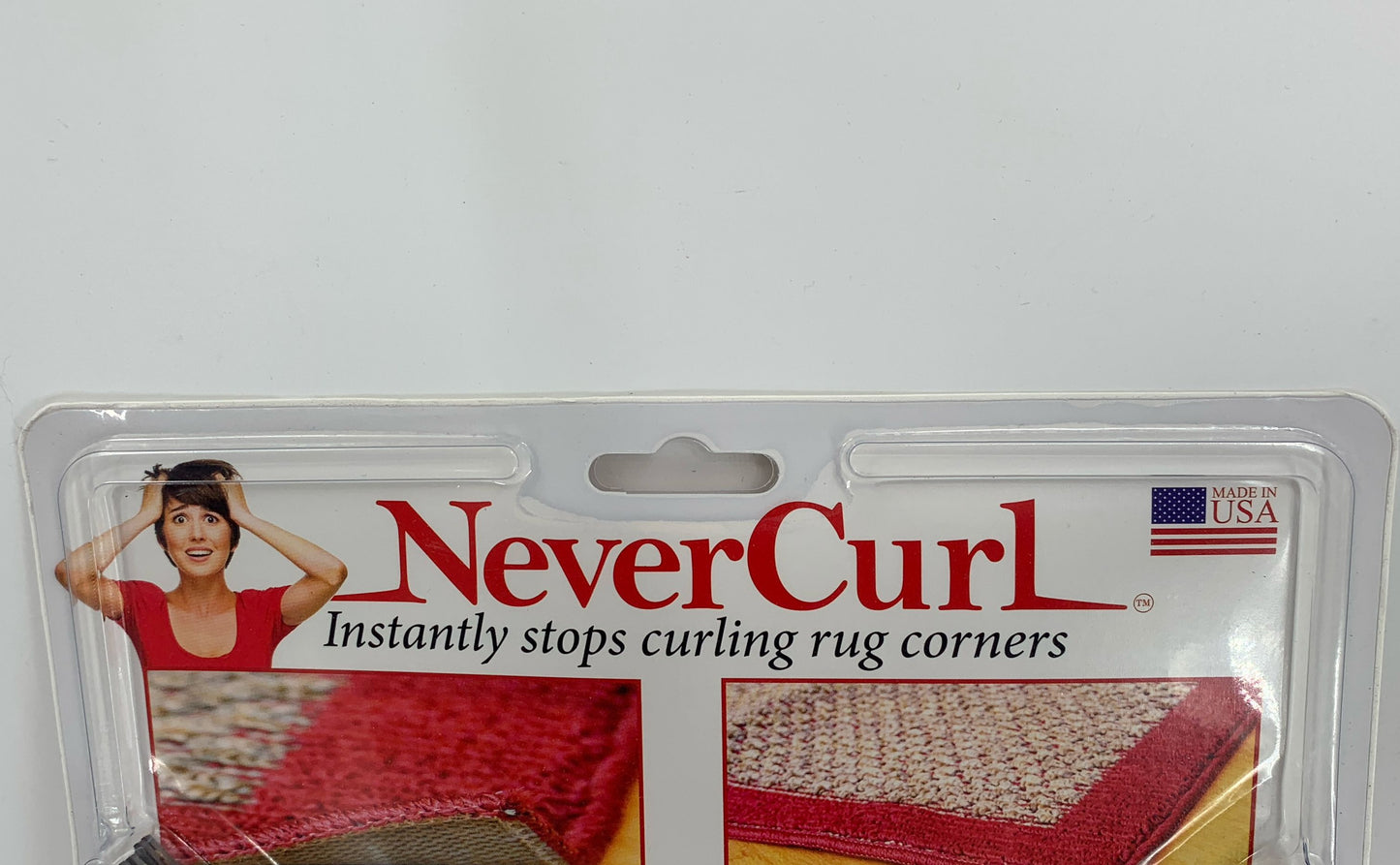 NeverCurl Any Rug Corner Gripper Instantly Stops Curling Rug Corners 4 Pack